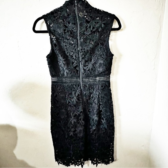 BARDOT Black Paris Lace Appliqué Cocktail Dress‎ Romantic Sz XS - Picture 10 of 11